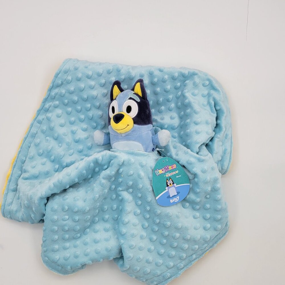 Handmade Lovey squishmallow Bluey Plush Security Blanket, double minky 21x21